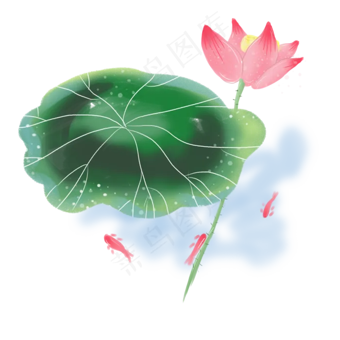 绿色的荷叶免抠图(2000X2000(DPI:300))psd模版下载