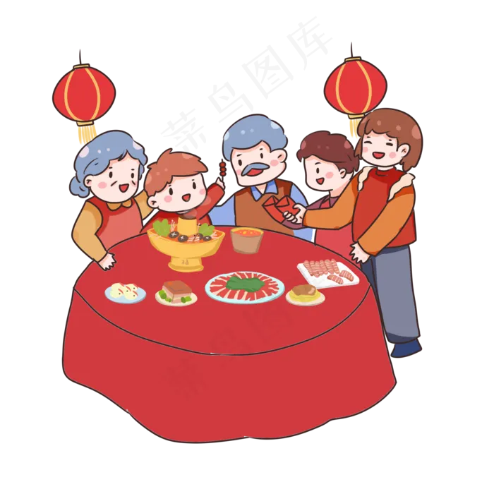 2020年夜饭,免抠元素(2000X2000(DPI:300))psd模版下载