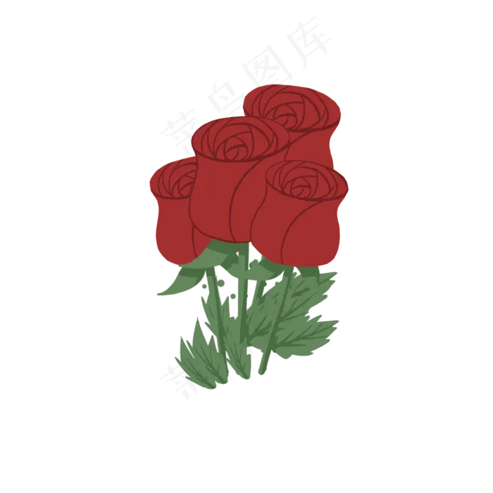 浪漫花朵玫瑰花束(2048X2048(DPI:132))psd模版下载