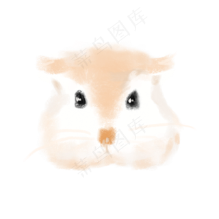 手绘仿真感可爱仓鼠动物像素材,免抠元素
