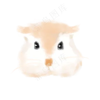 手绘仿真感可爱仓鼠动物像素材,免抠元素