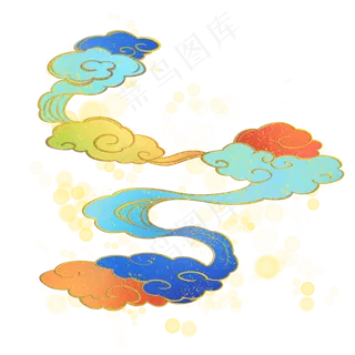 七彩金粉祥云 七彩金粉祥云