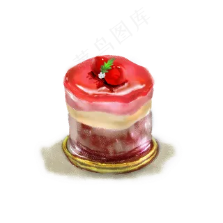 手绘水果蛋糕彩铅