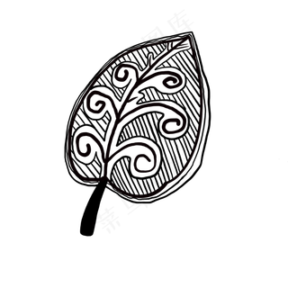 一片创意个性的树叶装饰