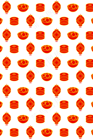 元宵节红色灯笼底纹,免抠元素