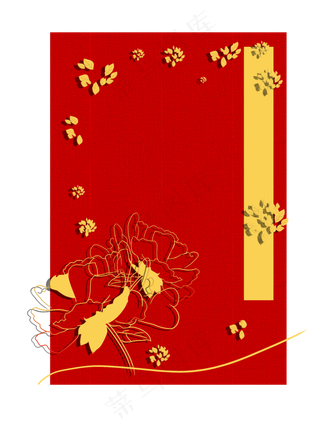 新年喜庆红色装饰图案,免抠元素