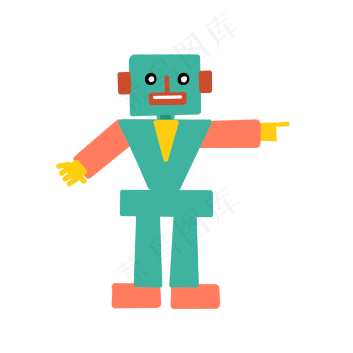 儿童玩具机器人手绘装饰