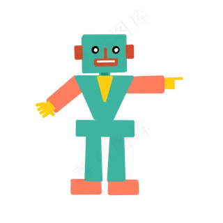 儿童玩具机器人手绘装饰