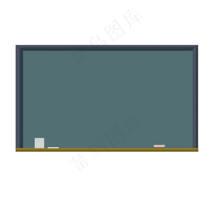 卡通简洁教室黑板免扣PNG(2000X2000(DPI:300))psd模版下载