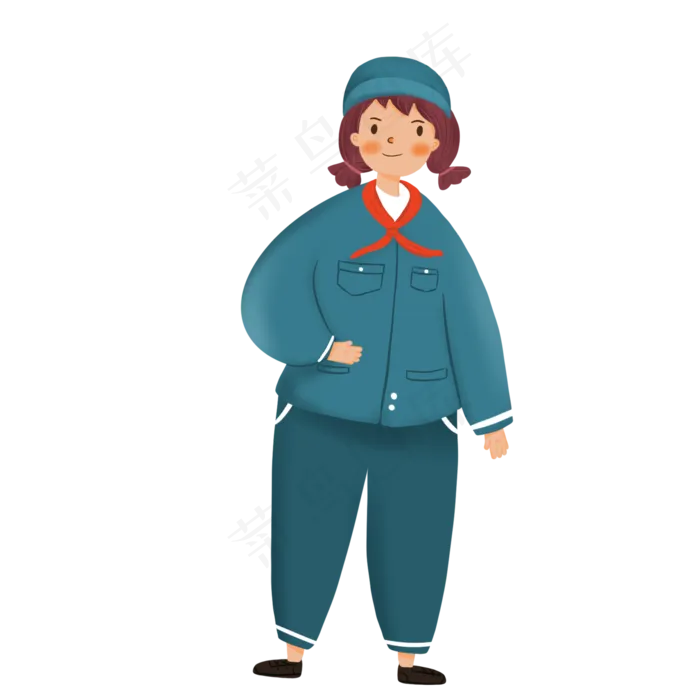 红色娘子军卡通人物(2000X2000(DPI:132))psd模版下载