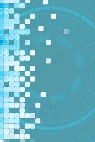 炫酷科技几何点线矢量广告