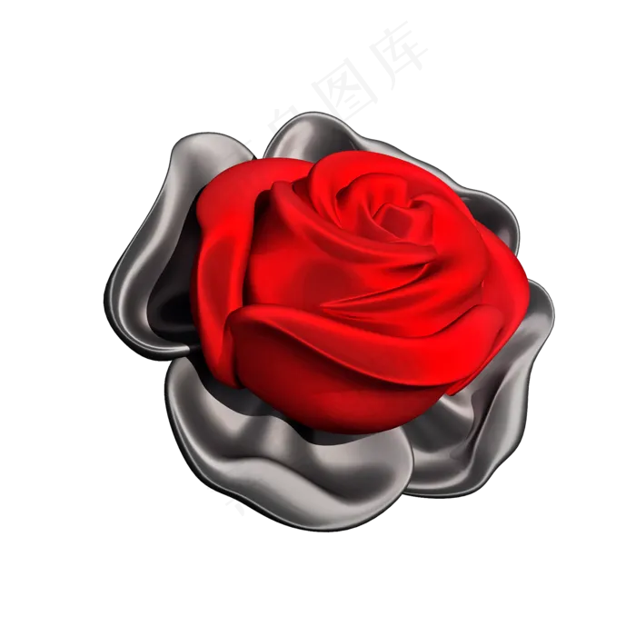 仿真绸缎花png图(2000X2000(DPI:300))psd模版下载