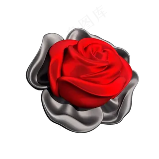 仿真绸缎花png图