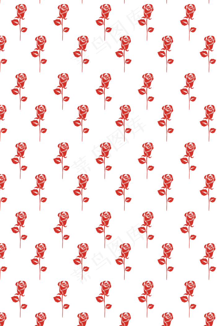 情人节玫瑰花枝底纹(3543X5315(DPI:300))psd模版下载