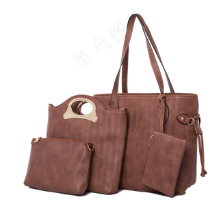 棕色字母包袋免扣图,免抠元素