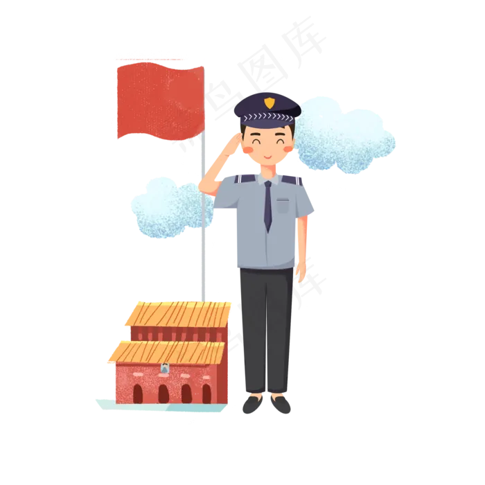 在*敬礼的警察叔叔素材(2000X2000(DPI:300))psd模版下载