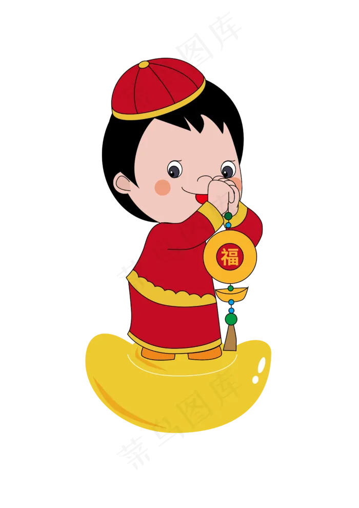 新年红色中国风矢量拜新年祝福卡,免抠元素(2480*3508px 300 dpi )ai矢量模版下载