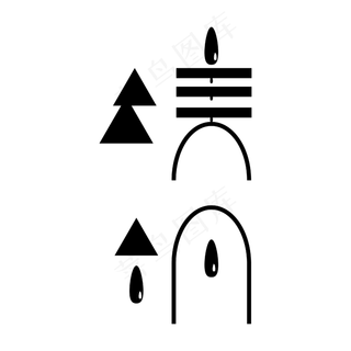 矢量创意清明艺术字