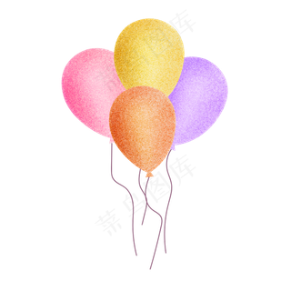 彩色气球儿童节