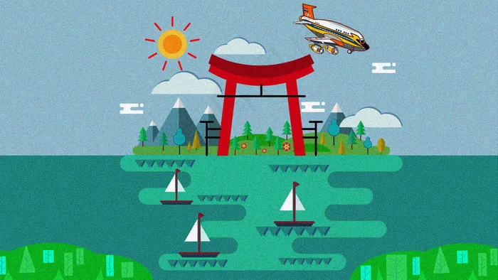 二十四节气春分卡通建筑人物风景(2000X2000(DPI:300))psd模版下载