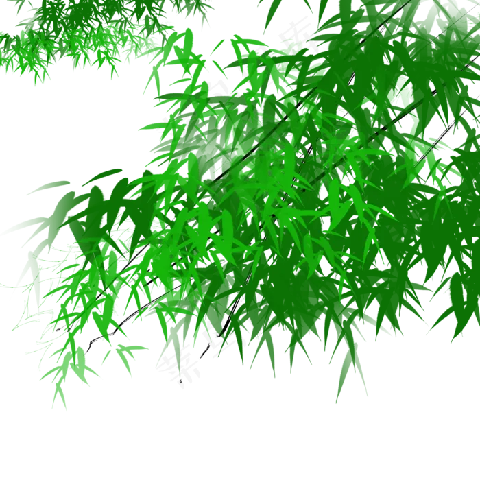 棕情端午绿色树叶枝叶(2000*2000px 300 dpi )psd模版下载