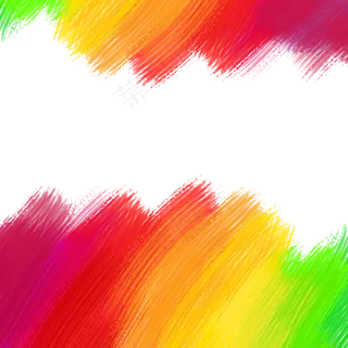 彩虹色油画水彩风边框PNG免抠图 彩虹色油画水彩风边框PNG免抠图
