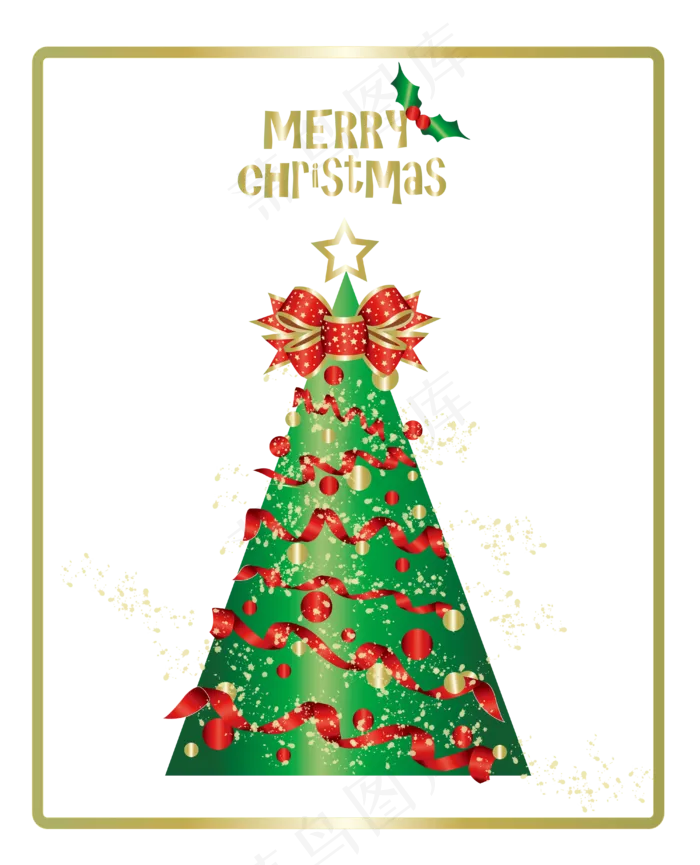 圣诞节喜庆立体圣诞树png矢量图免,免抠元素ai矢量模版下载