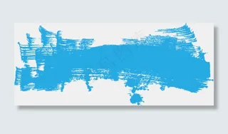 蓝色水彩涂抹渲染