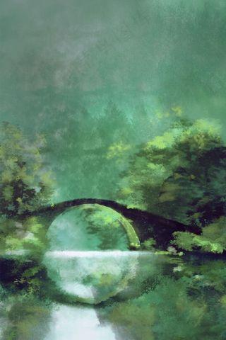 中国风春天节气深林唯美意境风景