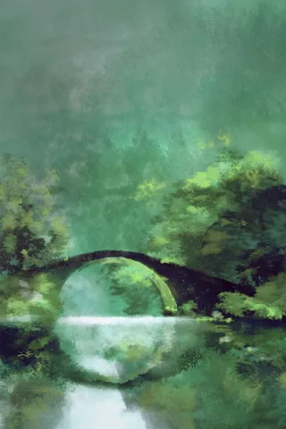 中国风春天节气深林唯美意境风景