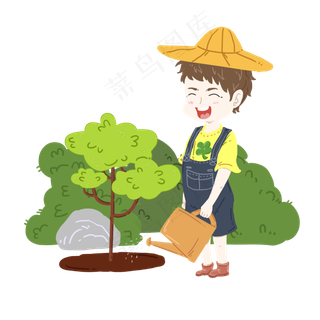 植树节给树木浇水