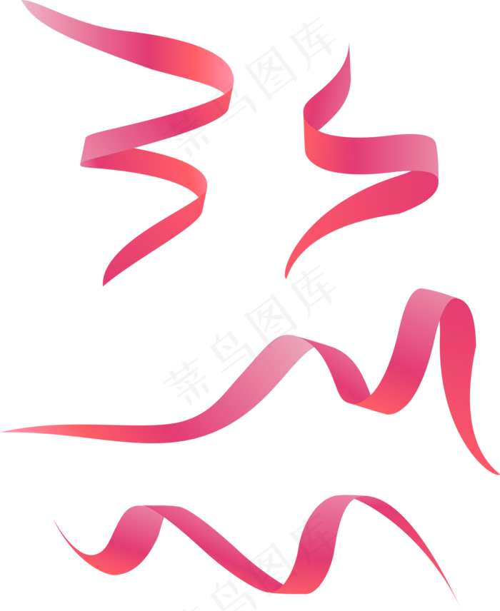 漂浮丝带绳带,免抠元素