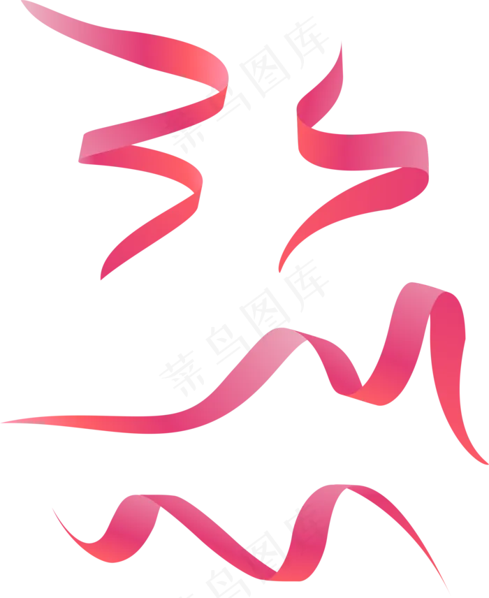 漂浮丝带绳带,免抠元素(2165*2649px 300 dpi )ai矢量模版下载