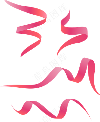 漂浮丝带绳带,免抠元素