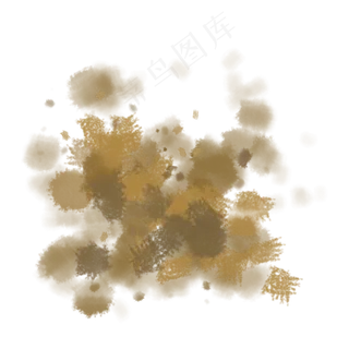 黄色的污渍纹理笔刷