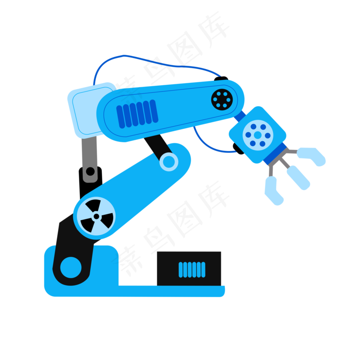 手绘人工智能插画,免抠元素