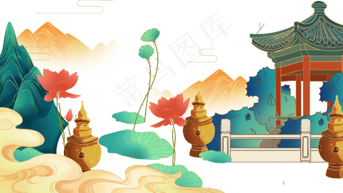 新式宫廷工笔风