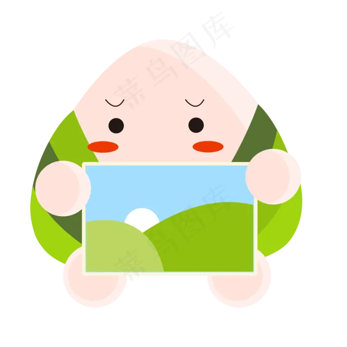 端午节卡通粽子相册图标(3000X3000(DPI:300))ai矢量模版下载