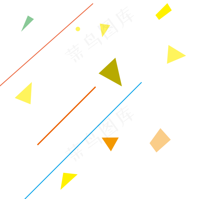 几何漂浮黄色三角形618年中大促(2000X2000(DPI:300))psd模版下载