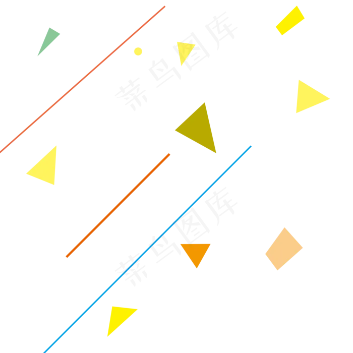几何漂浮黄色三角形618年中大促(2000X2000(DPI:300))psd模版下载