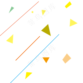 几何漂浮黄色三角形618年中大促