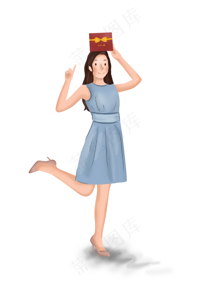 618购物节女孩和礼物盒(2782X3964(DPI:300))psd模版下载