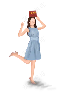 618购物节女孩和礼物盒