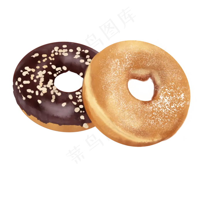 手绘写实食物之各种美味面包免费,免抠元素