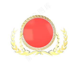 红色中国风圆盘装饰,免抠元素