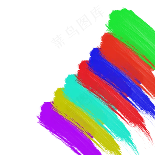 七彩墨迹笔刷
