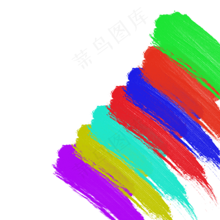 七彩墨迹笔刷