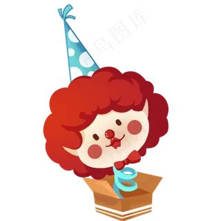 一个可爱的小丑免抠图