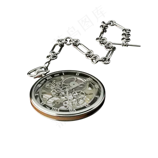 银色精致怀表,免抠元素