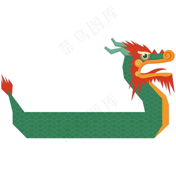 卡通矢量龙舟龙船,免抠元素(2000*2000px 300 dpi )ai矢量模版下载